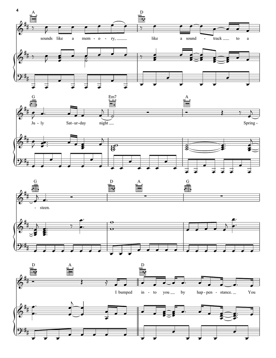Springsteen Piano, Vocal, Guitar scores gallery preview page 4