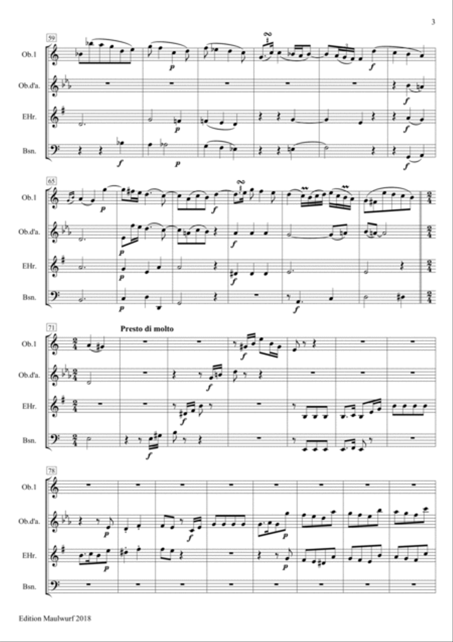 Fantasia Woodwind Quartet scores gallery preview page 5