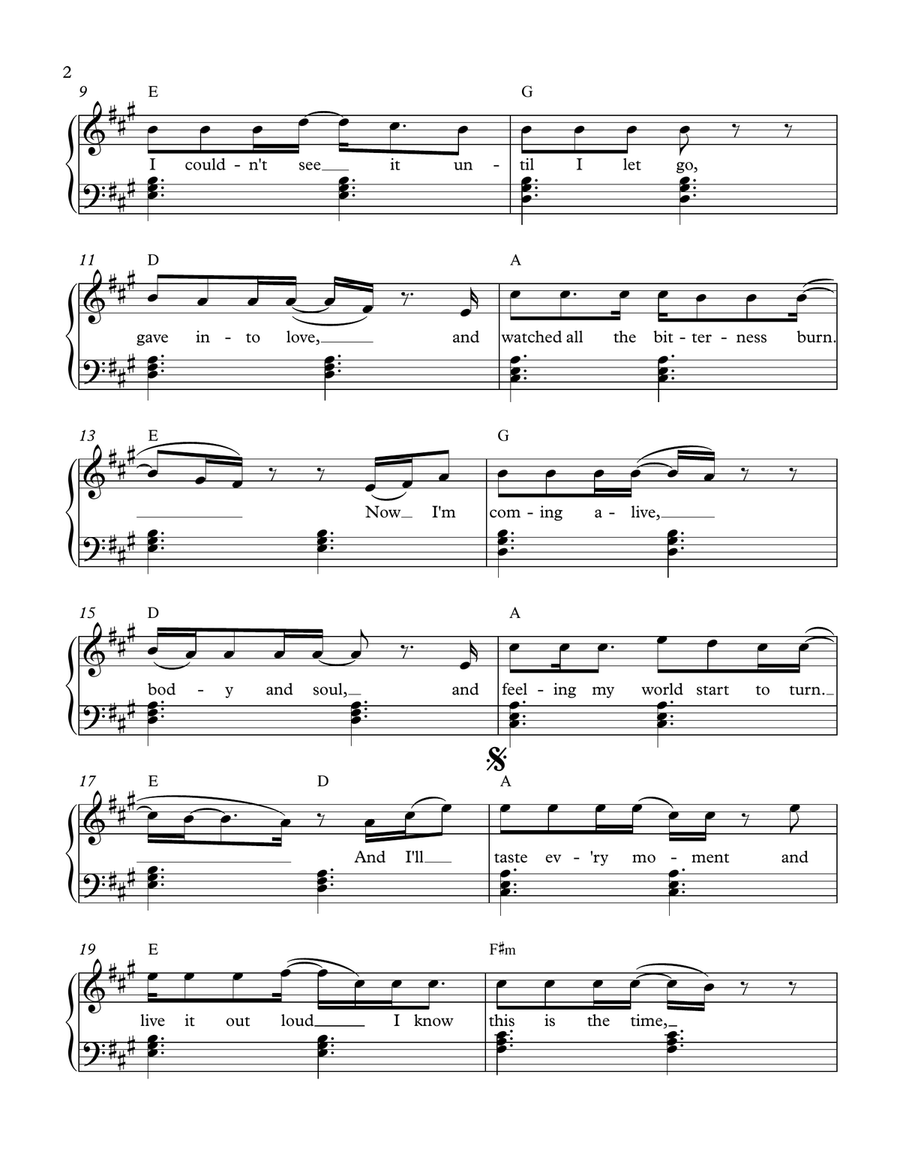 Time Of My Life Time Of My Life Piano Solo scores gallery preview page 2