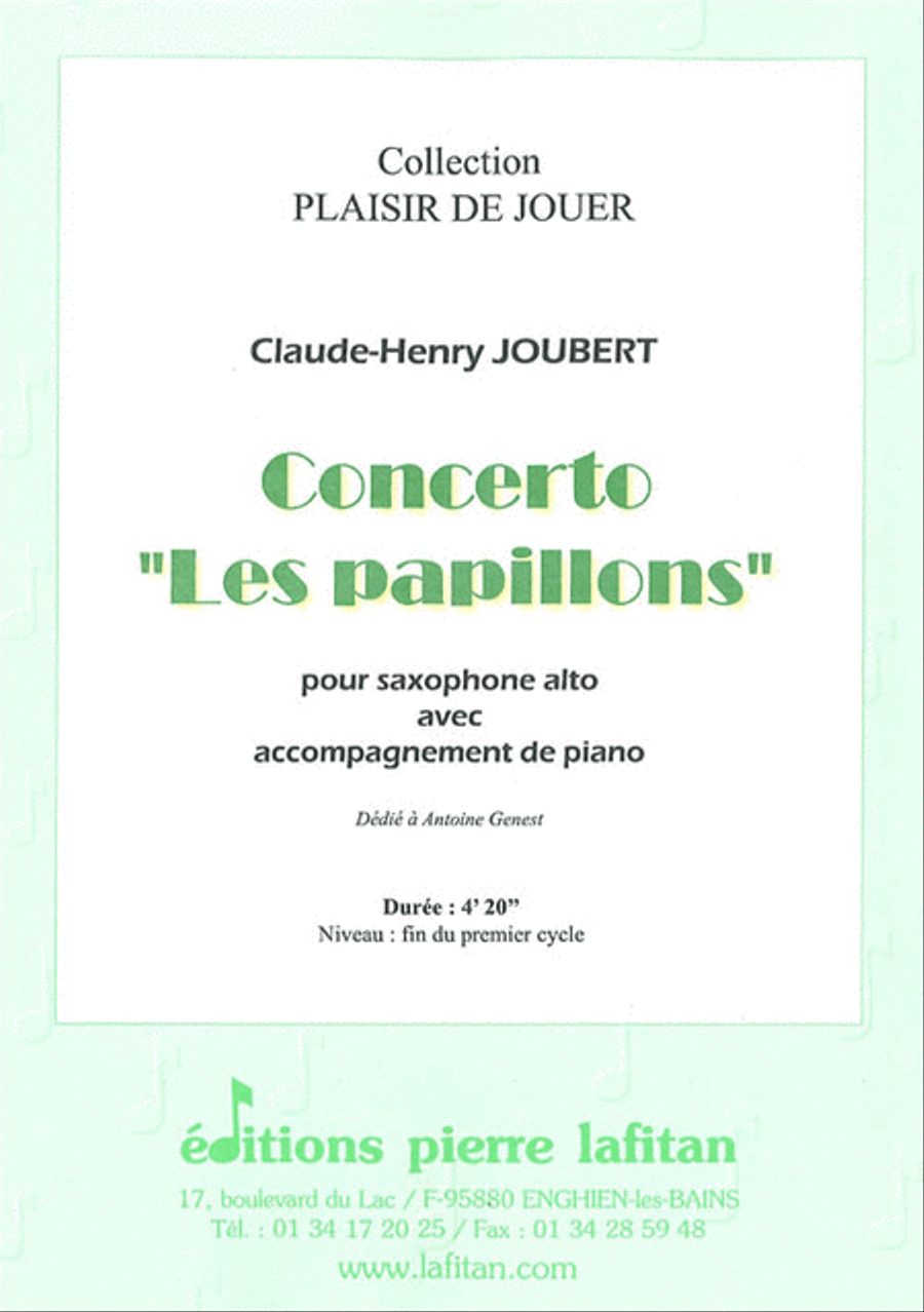 Concerto Les Papillons Alto Saxophone scores gallery preview page 1