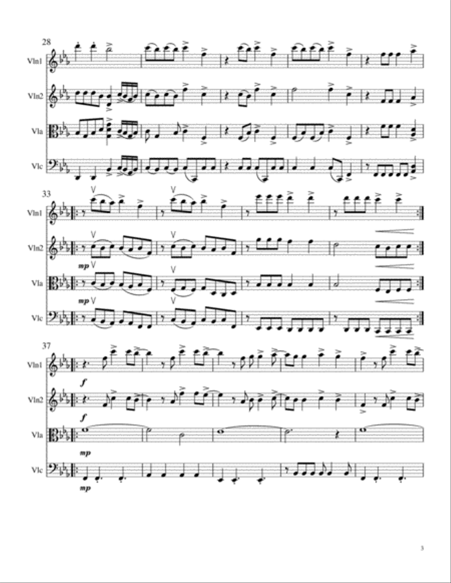 Radioactive Radioactive String Quartet scores gallery preview page 3