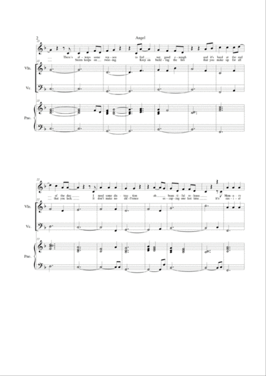Angel Angel Piano Trio scores gallery preview page 2