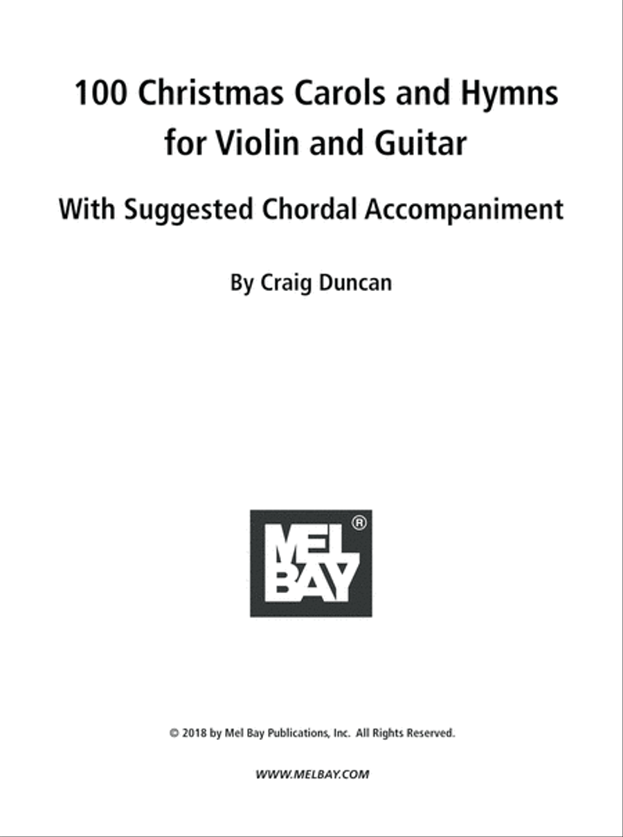 100 Christmas Carols and Hymns for Violin and Guitar Violin scores gallery preview page 2