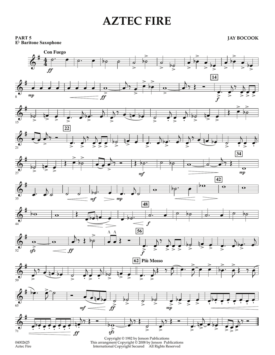 Aztec Fire - Pt.5 - Eb Baritone Saxophone