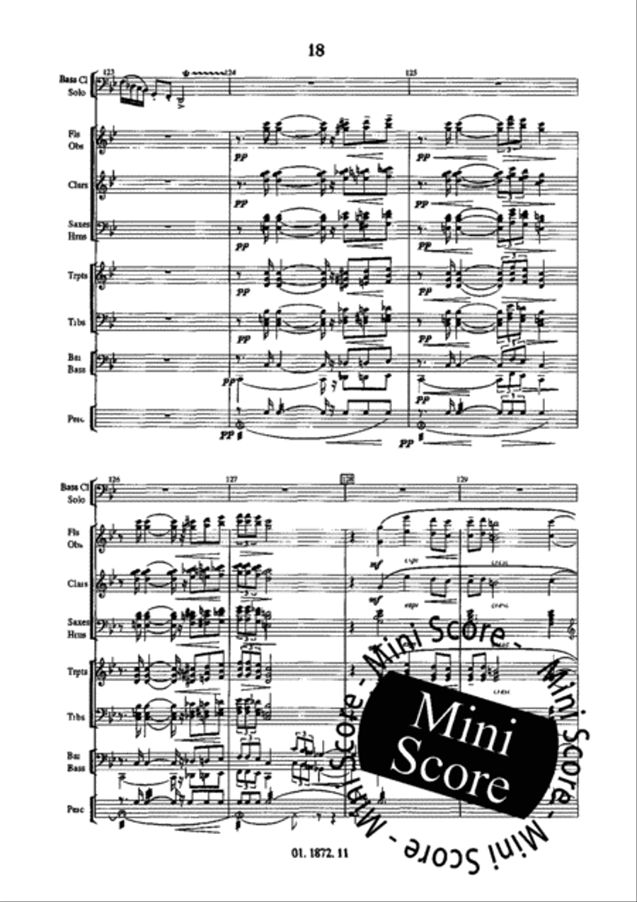 Concerto for Bass Clarinet and Band Concert Band scores gallery preview page 22