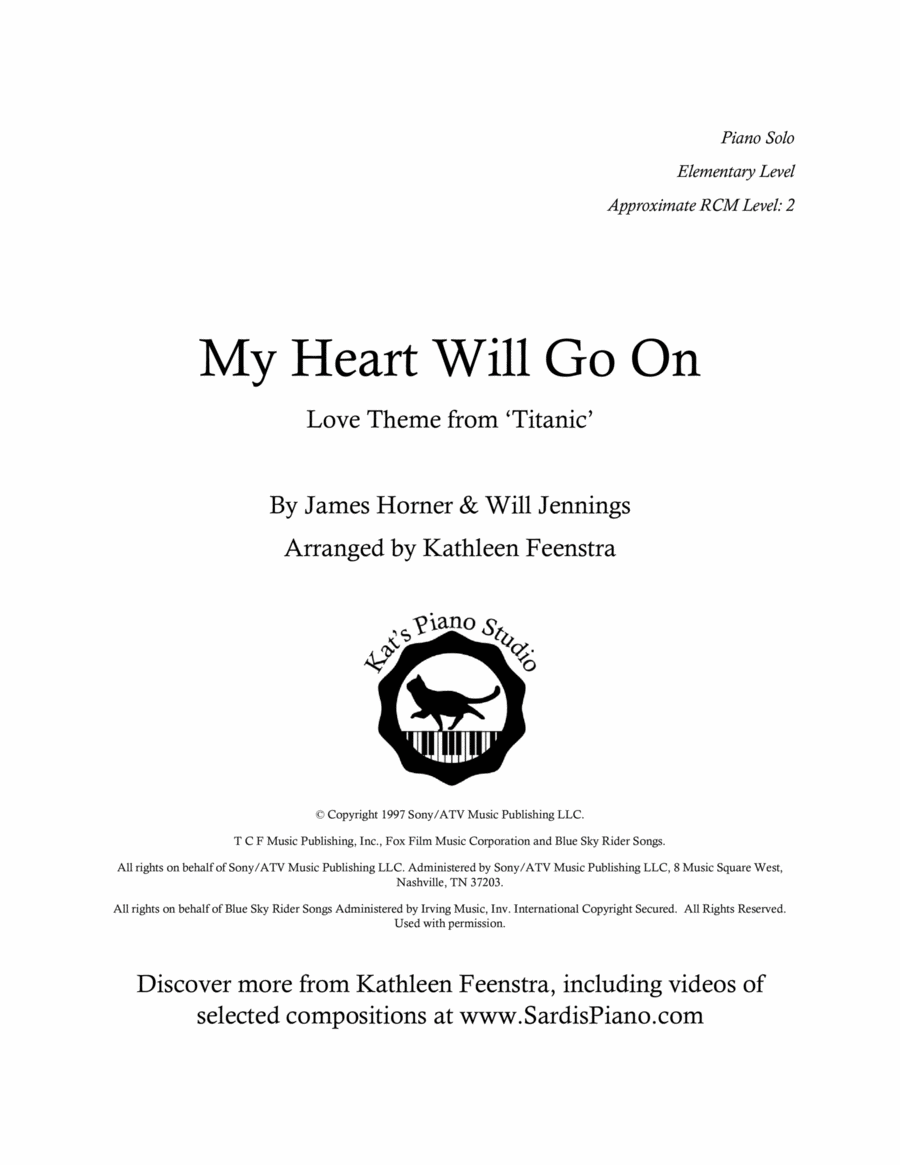 My Heart Will Go On (Love Theme From 'titanic') Voice scores gallery preview page 1