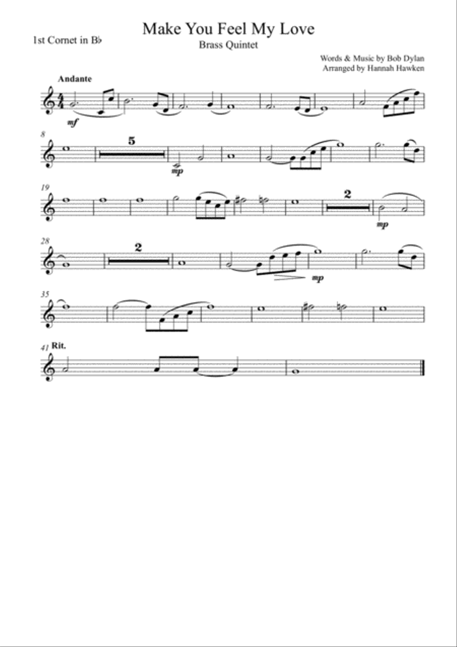 Make You Feel My Love Brass Ensemble scores gallery preview page 4