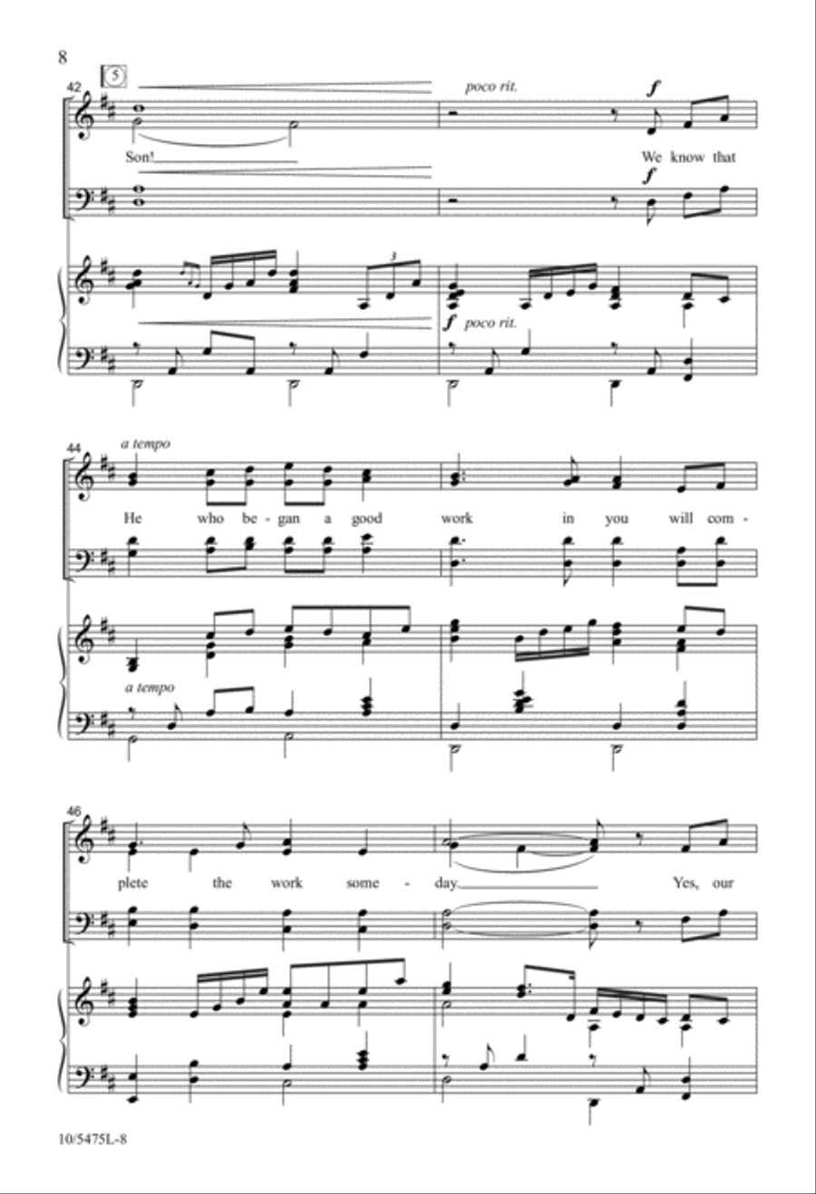 He Who Began a Good Work in You 4-Part scores gallery preview page 8