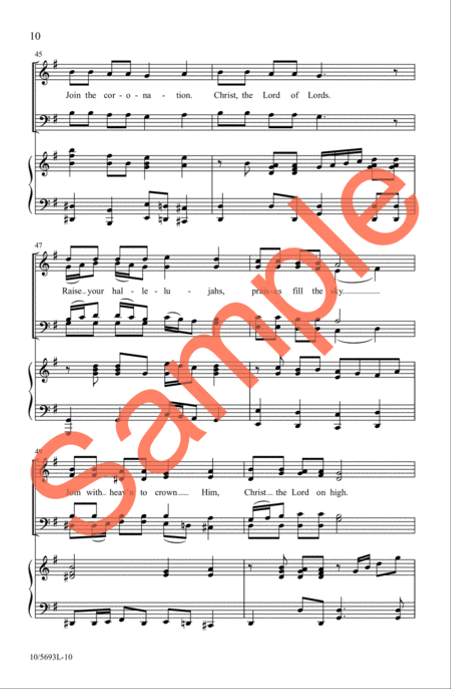 He Is Lifted Up 4-Part scores gallery preview page 9