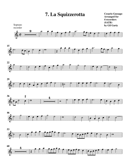 Sonata no.7 a4 (28 Sonate a quattro, sei et otto, con alcuni concerti (1608)) "La Squizzerotta" (arr