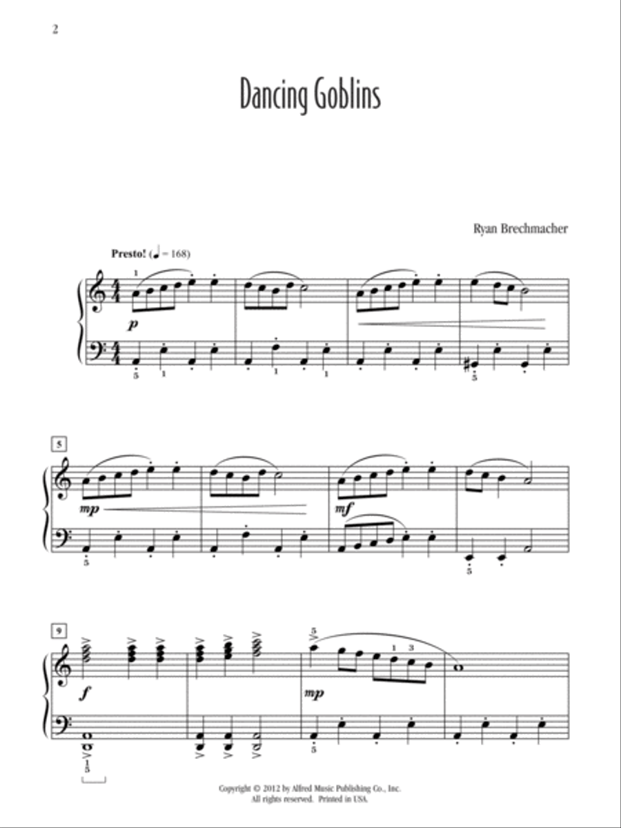Dancing Goblins Piano Solo scores gallery preview page 2