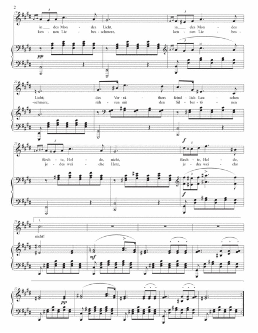 SCHUBERT: Ständchen, D. 957 no. 4 (transposed to C-sharp minor and C minor) Voice scores gallery preview page 3