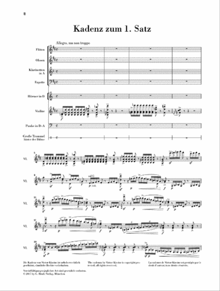 Violin Concerto in D Major, Op. 61 Violin Solo scores gallery preview page 3