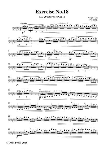 Merk-Exercise No.18,Op.11 No.18,from '20 Exercises,Op.11',for Cello image number null