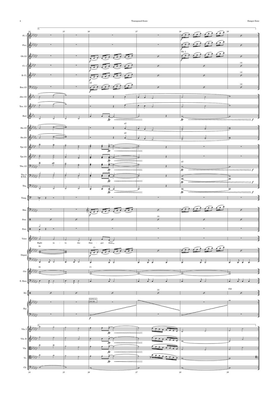 Danger Zone Full Orchestra scores gallery preview page 4