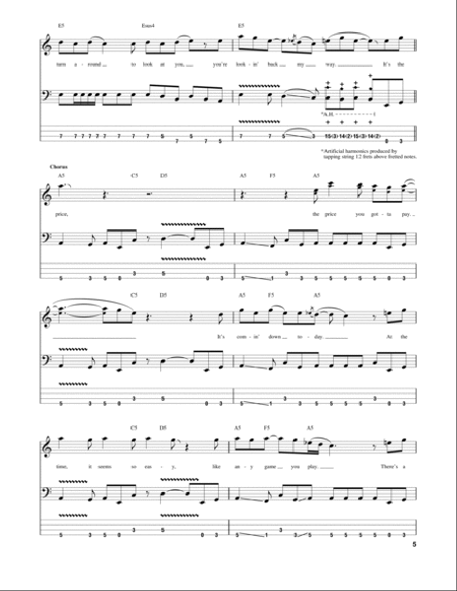 Price You Gotta Pay Guitar Tablature scores gallery preview page 5