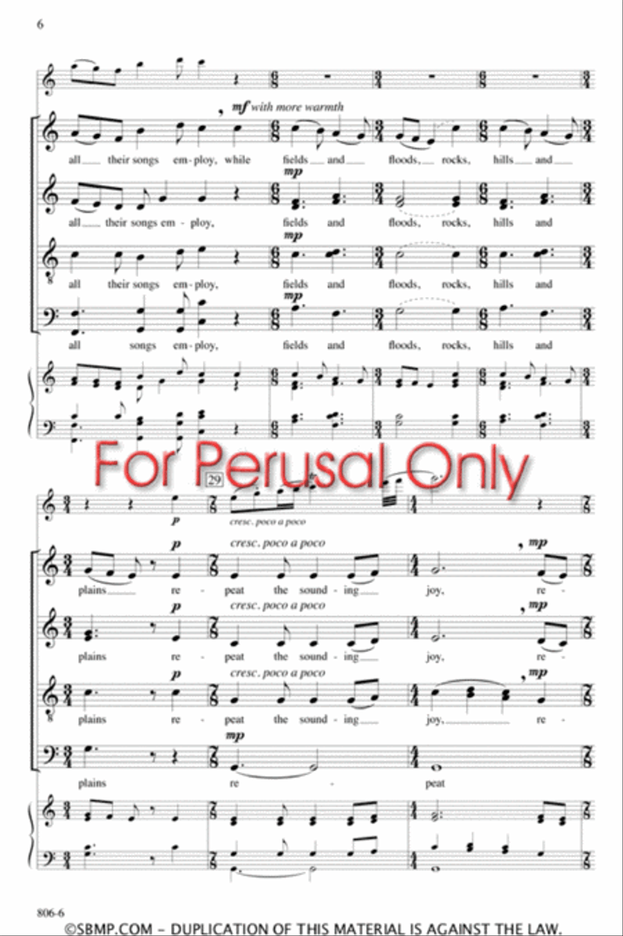 Joy to the World - SATB divisi Octavo Divisi scores gallery preview page 6