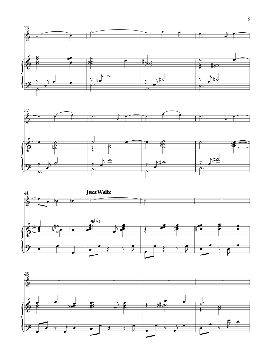 The Christmas Waltz Flute Solo scores gallery preview page 3