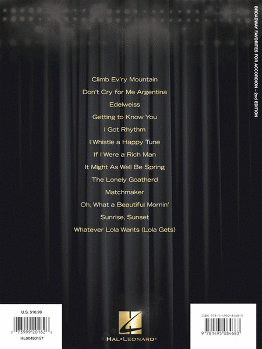 Broadway Favorites for Accordion - 2nd Edition Accordion scores gallery preview page 6