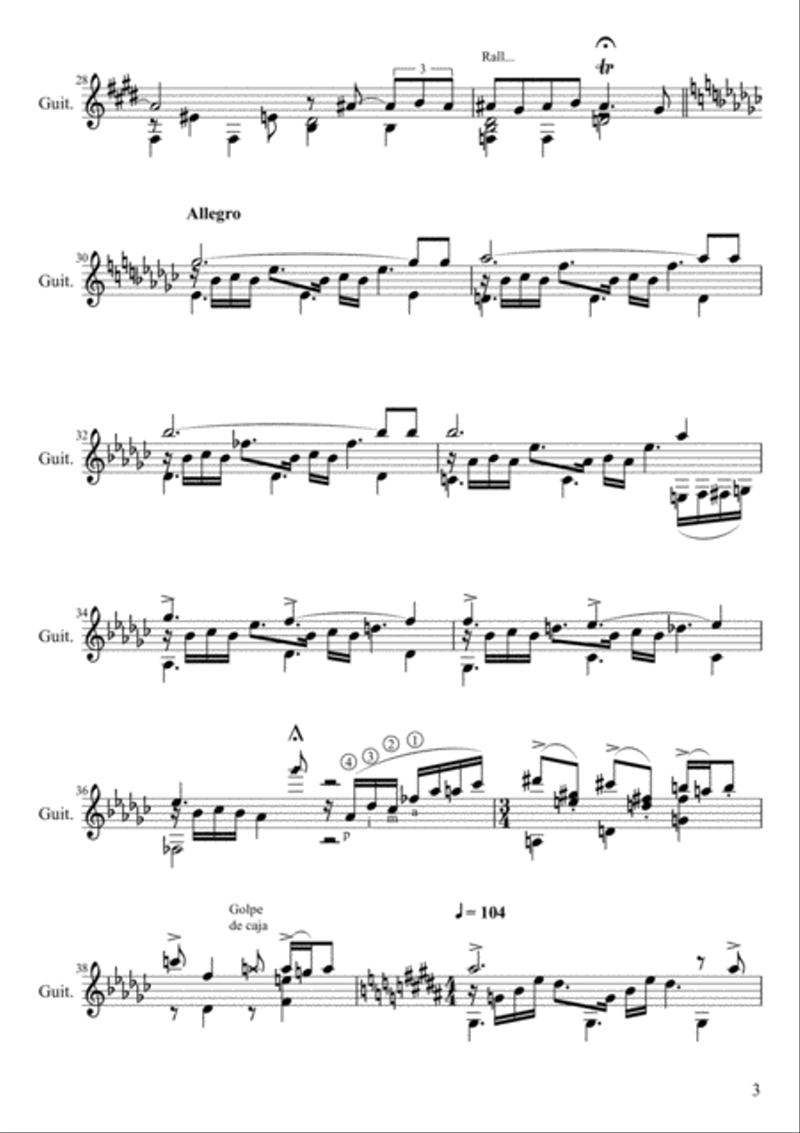 Rezongo (Tango) Rezongo (Tango) Classical Guitar scores gallery preview page 3