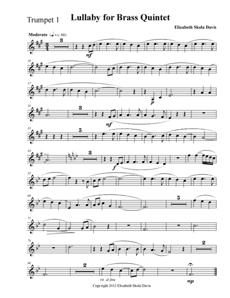 Lullaby for brass quintet image number null