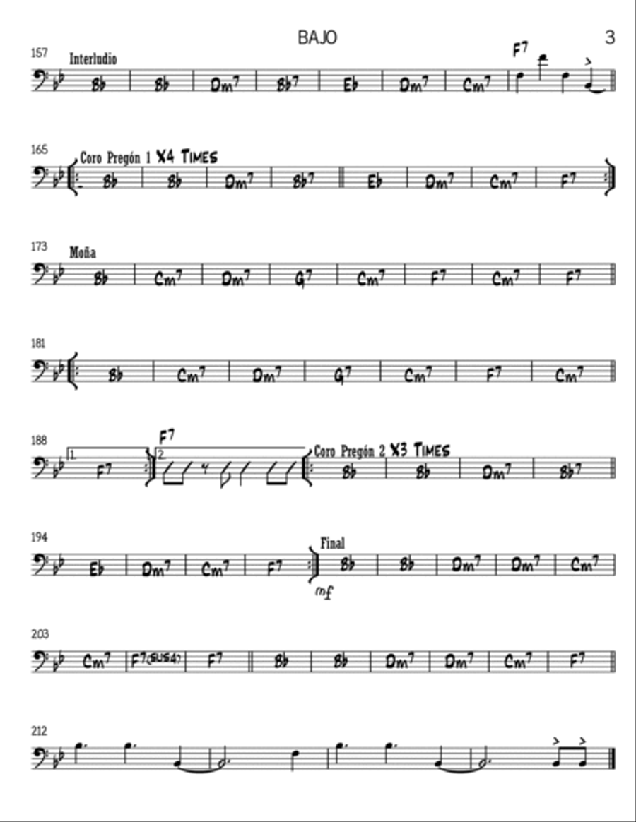 MEDIAS NEGRAS Jazz Ensemble scores gallery preview page 3
