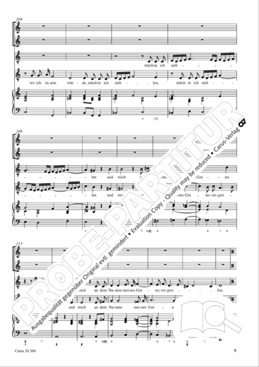 Zweierlei bitte ich, Herr, von dir Voice scores gallery preview page 9