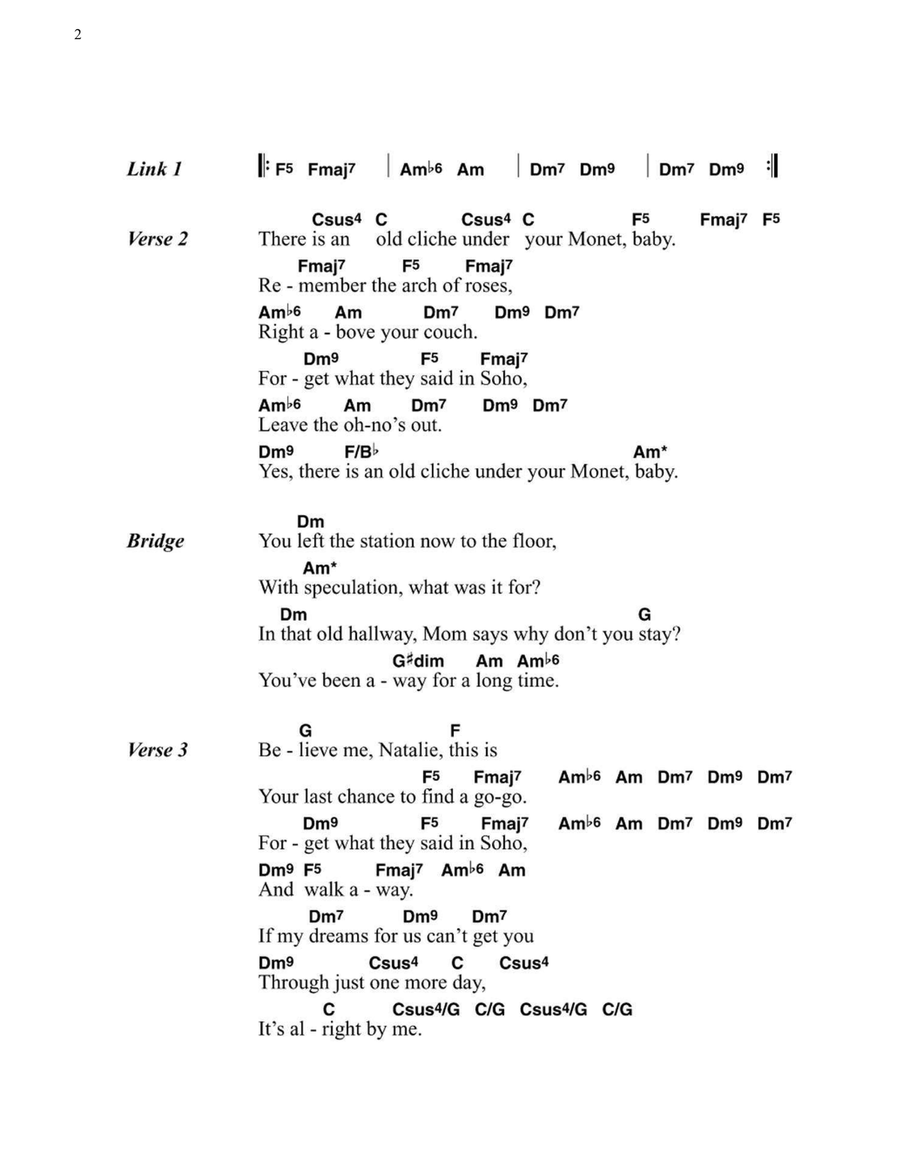 Believe Me Natalie Easy Guitar scores gallery preview page 2