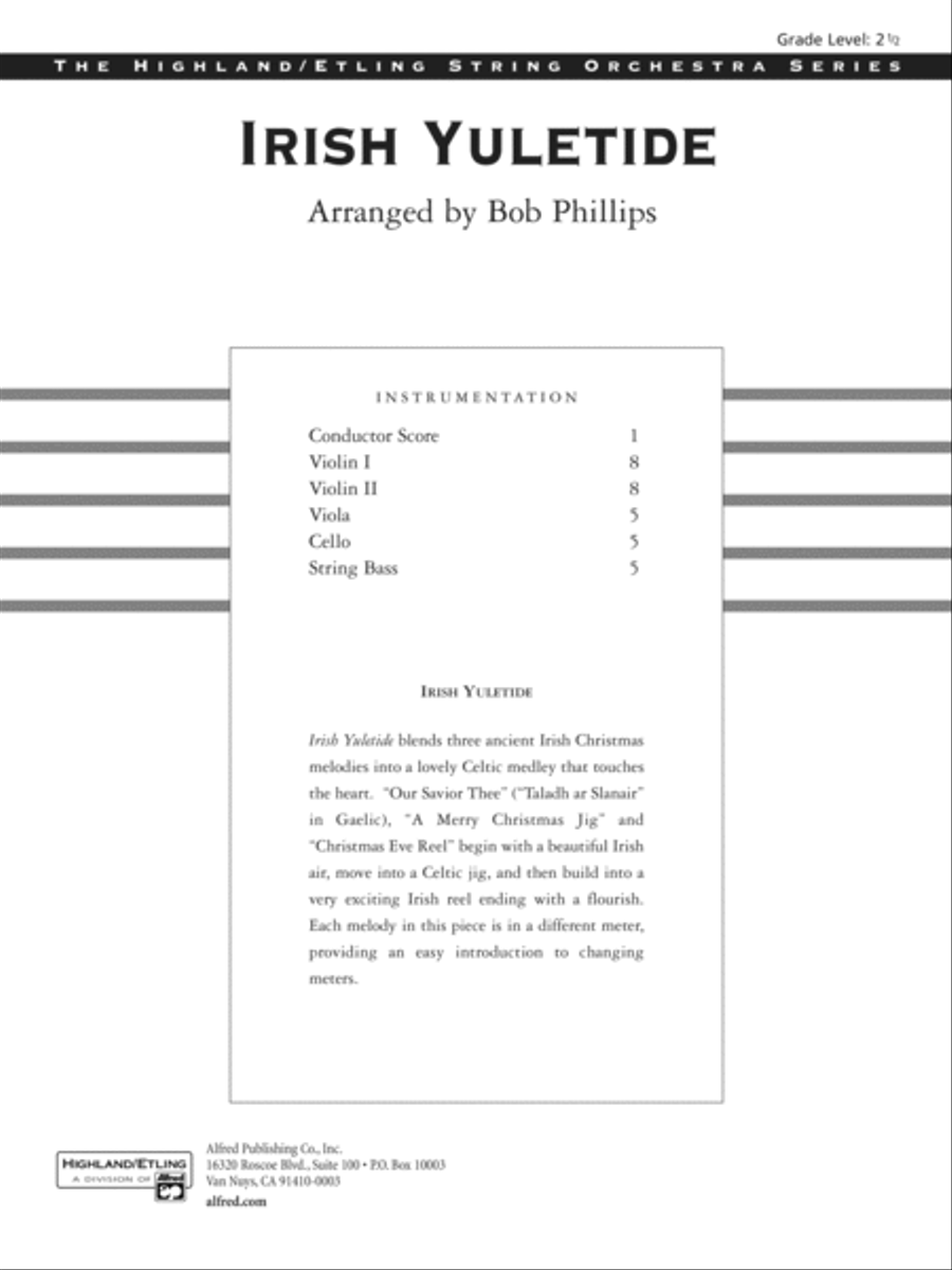 Irish Yuletide: Score String Orchestra scores gallery preview page 1