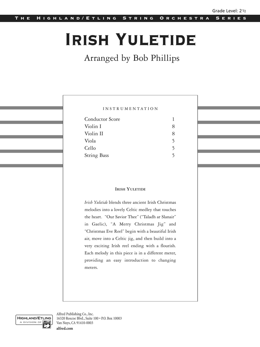 Irish Yuletide: Score