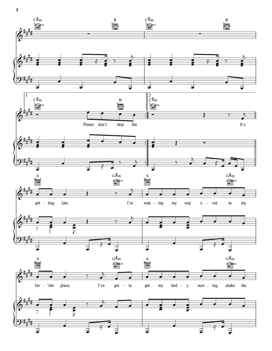 Don't Stop The Music Guitar scores gallery preview page 2