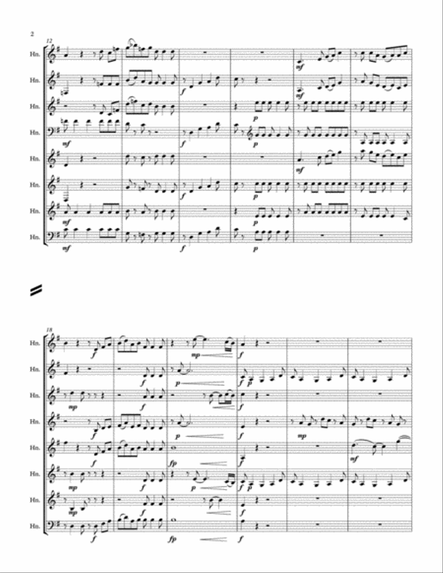 Metropolis-Horn Octet Brass Ensemble scores gallery preview page 2