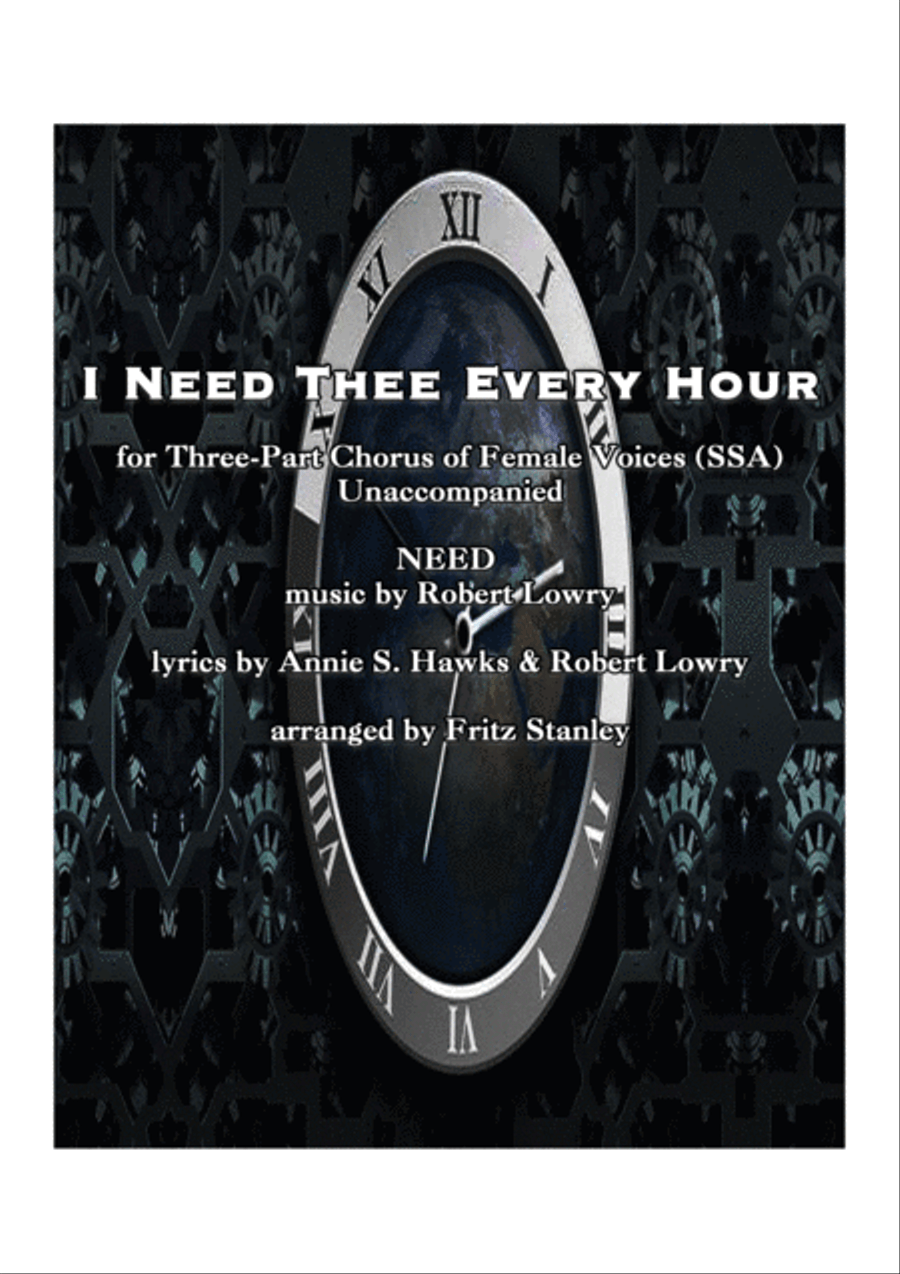I Need Thee Every Hour - SSA A Cappella SSA scores gallery preview page 1