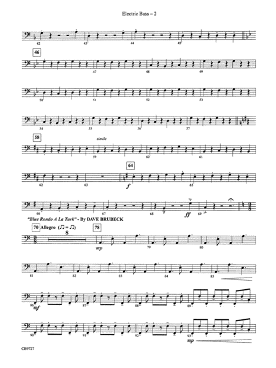 Dave Brubeck: It's About Time: String Bass Concert Band scores gallery preview page 2
