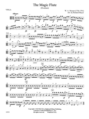 The Magic Flute (Overture): Viola