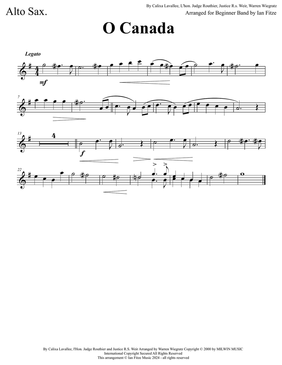 O Canada! Concert Band scores gallery preview page 6