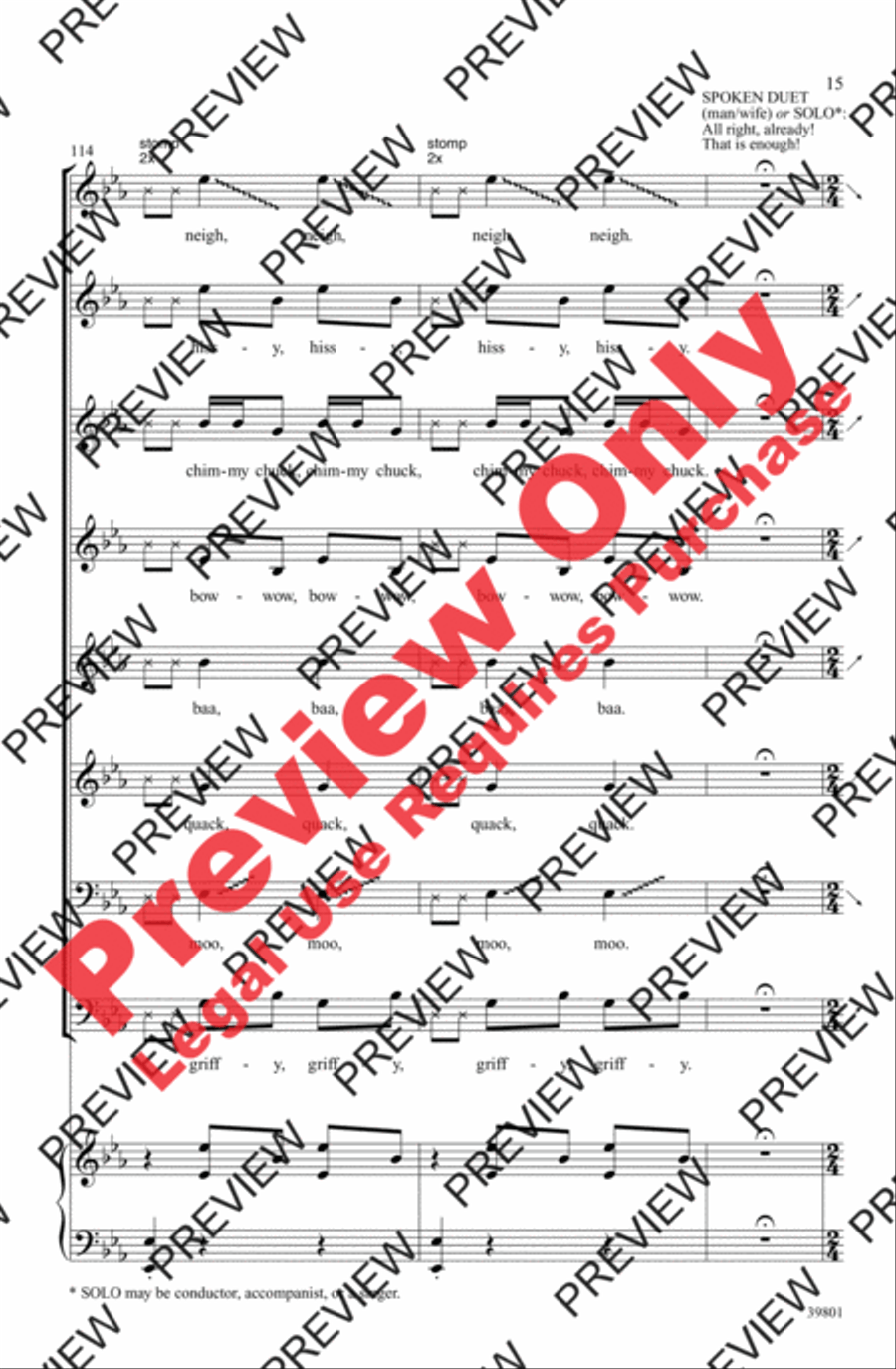 I Bought Me a Cat 3-Part scores gallery preview page 15