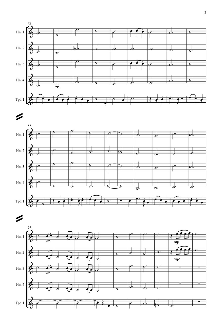 The Bells Of Notre Dame The Bells Of Notre Dame Brass Ensemble scores gallery preview page 3