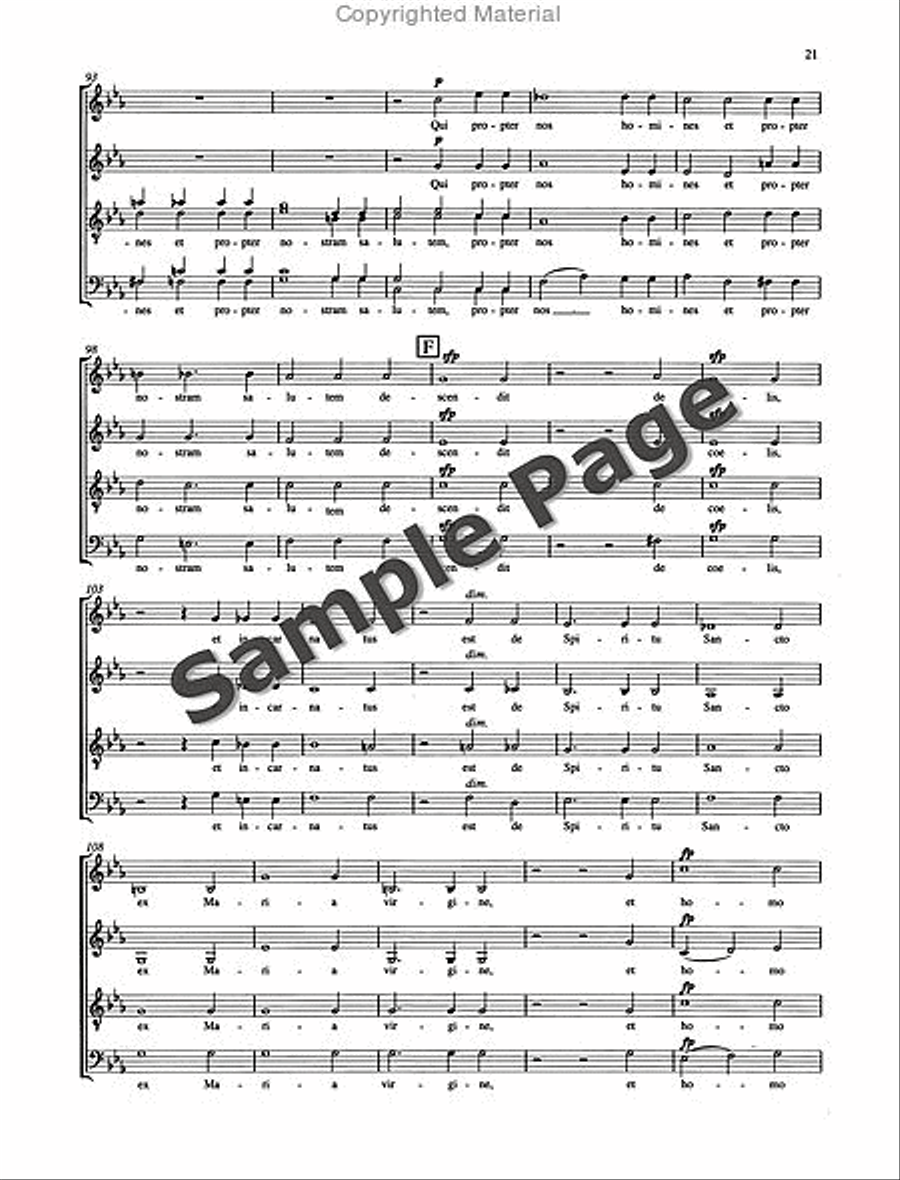 Missa Sacra Op. 147 4-Part scores gallery preview page 22