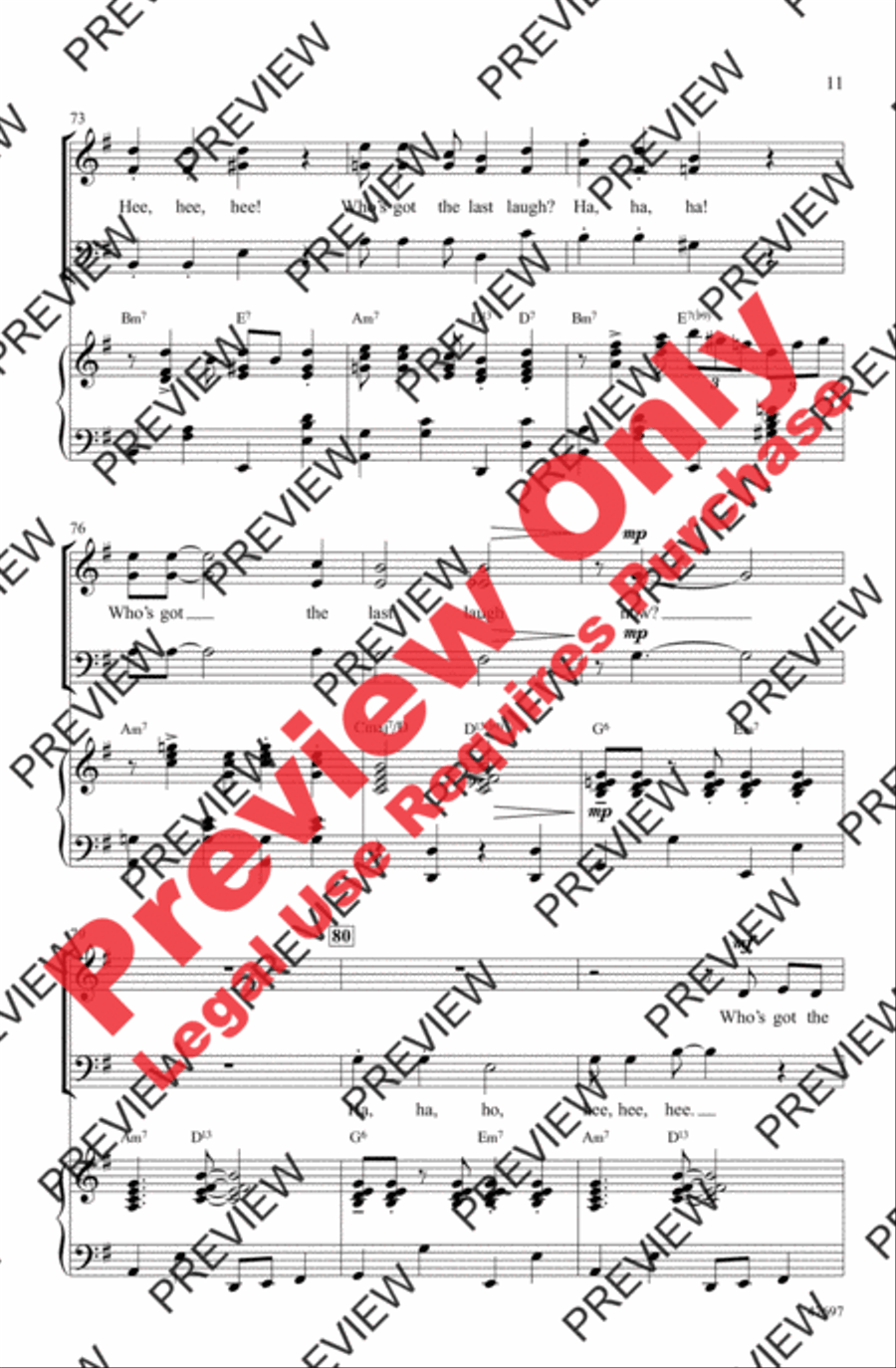 They All Laughed 3-Part scores gallery preview page 11