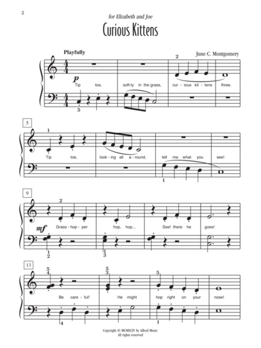 Curious Kittens Easy Piano scores gallery preview page 4