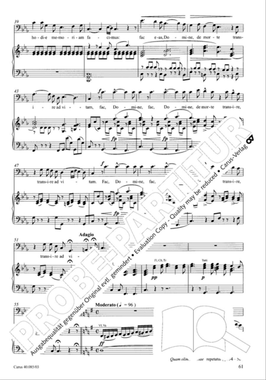 Missa pro defunctis Missa pro defunctis 4-Part scores gallery preview page 62