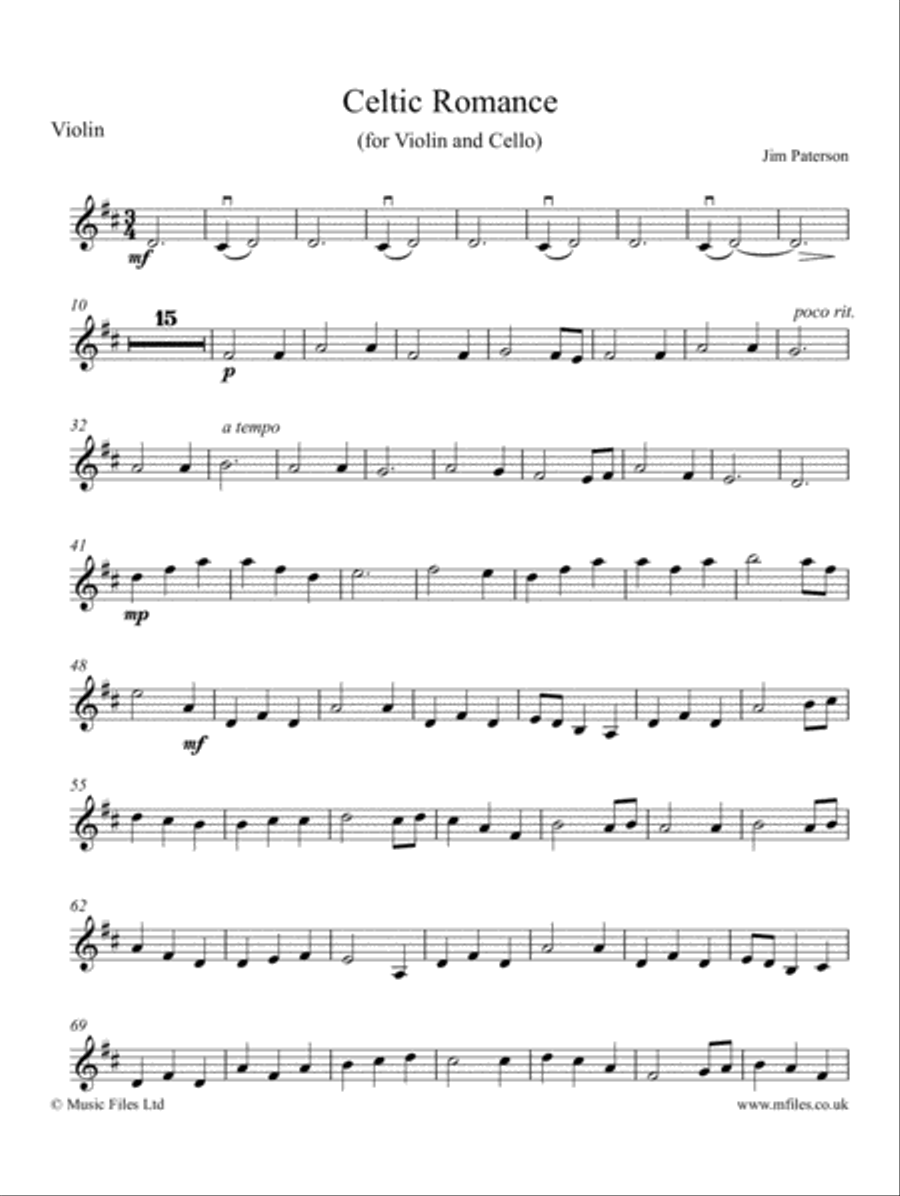 Celtic Romance (Violin & Cello) String Duet scores gallery preview page 4