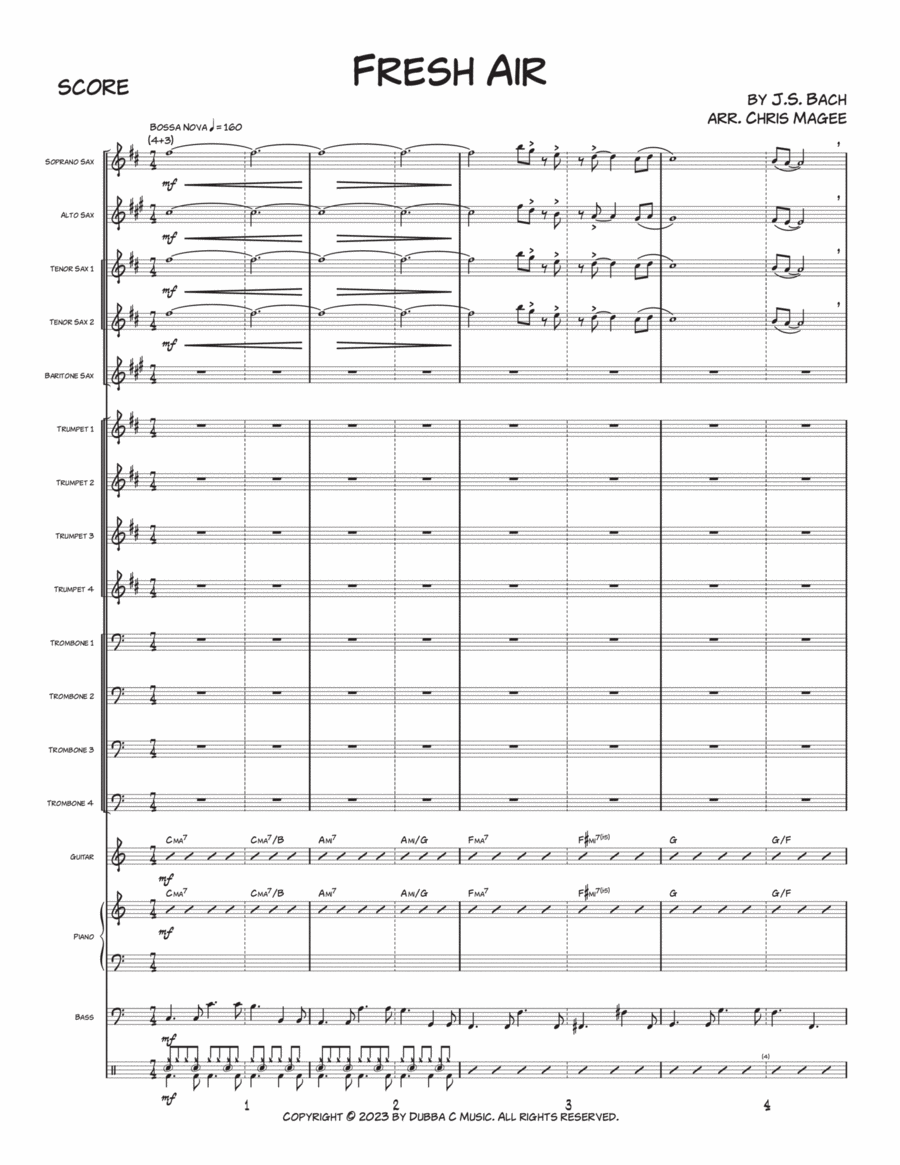 Fresh Air Fresh Air Jazz Ensemble scores gallery preview page 1