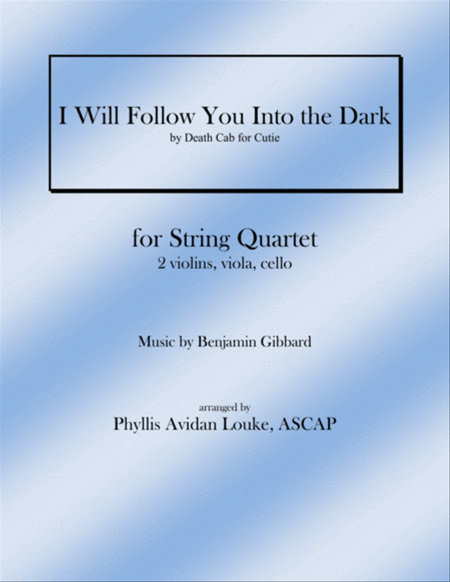 I Will Follow You Into The Dark String Quartet scores gallery preview page 1