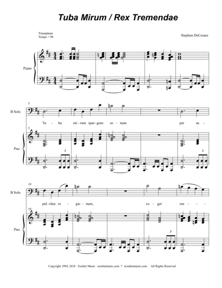 Tuba Mirum / Rex Tremendae Majestatis (from "Requiem Mass" - Piano/Vocal Score) image number null