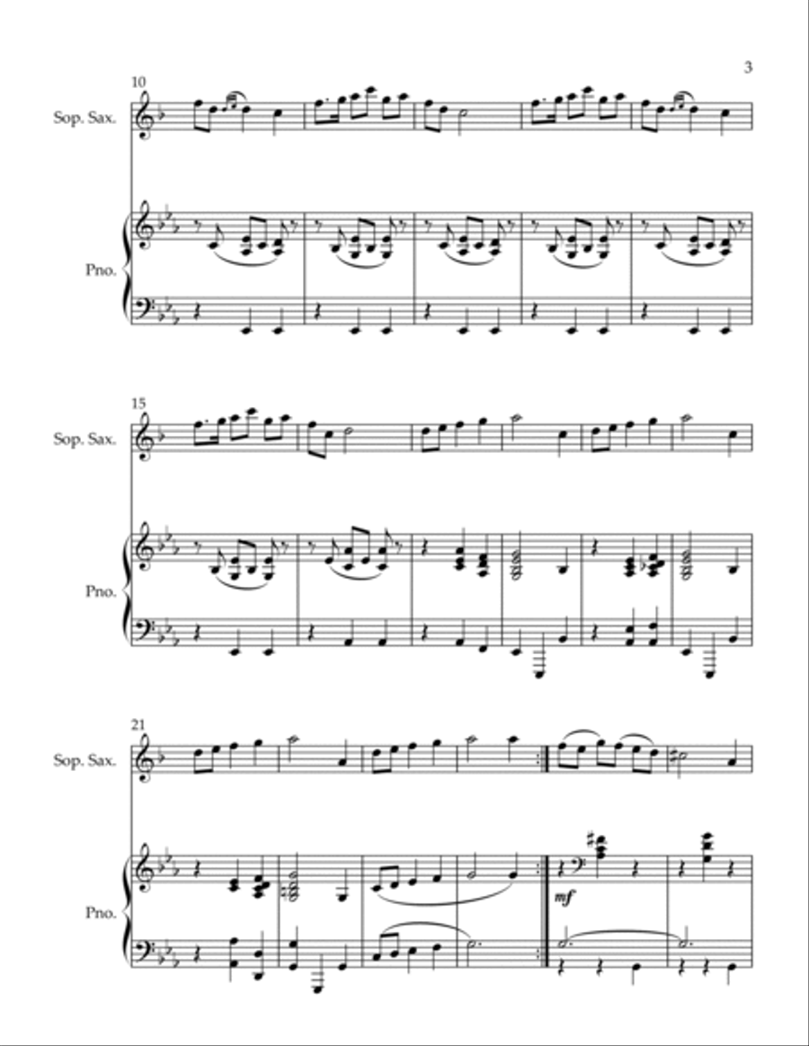 Mazurka Soprano Saxophone scores gallery preview page 3