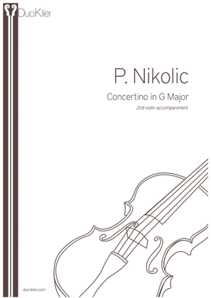 Book cover for Nikolic - Concertino in G Major, 2nd violin accompaniment