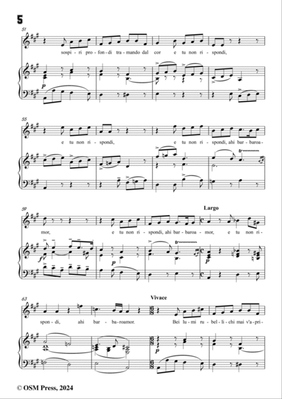 G. B. Bassani-Serenata,in A Major Voice scores gallery preview page 6