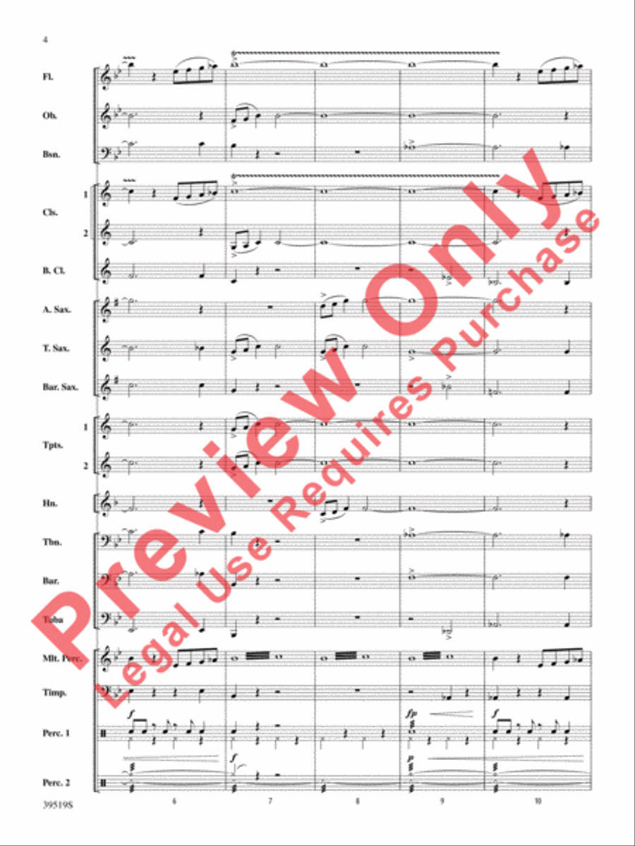 Zydeco Cajun Crawdad Dance Concert Band scores gallery preview page 5
